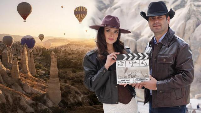 Sinem Ünsal ve Ozan Akbaba başrolde. Go Türkiye'nin yeni mini dizisi Kapadokya'da geçiyor
